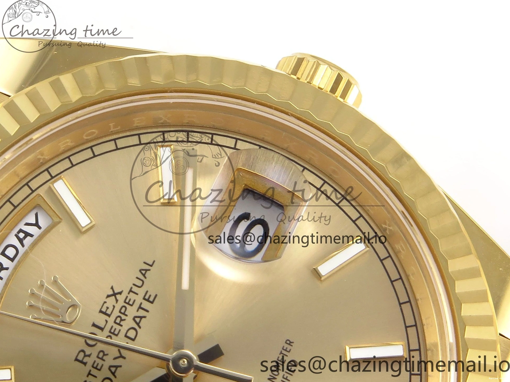0508 Tailored Day Date 40 YG 228238 THBF 1:1 Best Edition YG Dial on President Bracelet VR3255 (Gain Weight) 952